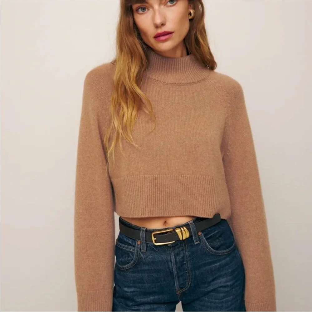 Reformation Garrett Cropped Cashmere sweater - size M - Picture 5 of 6